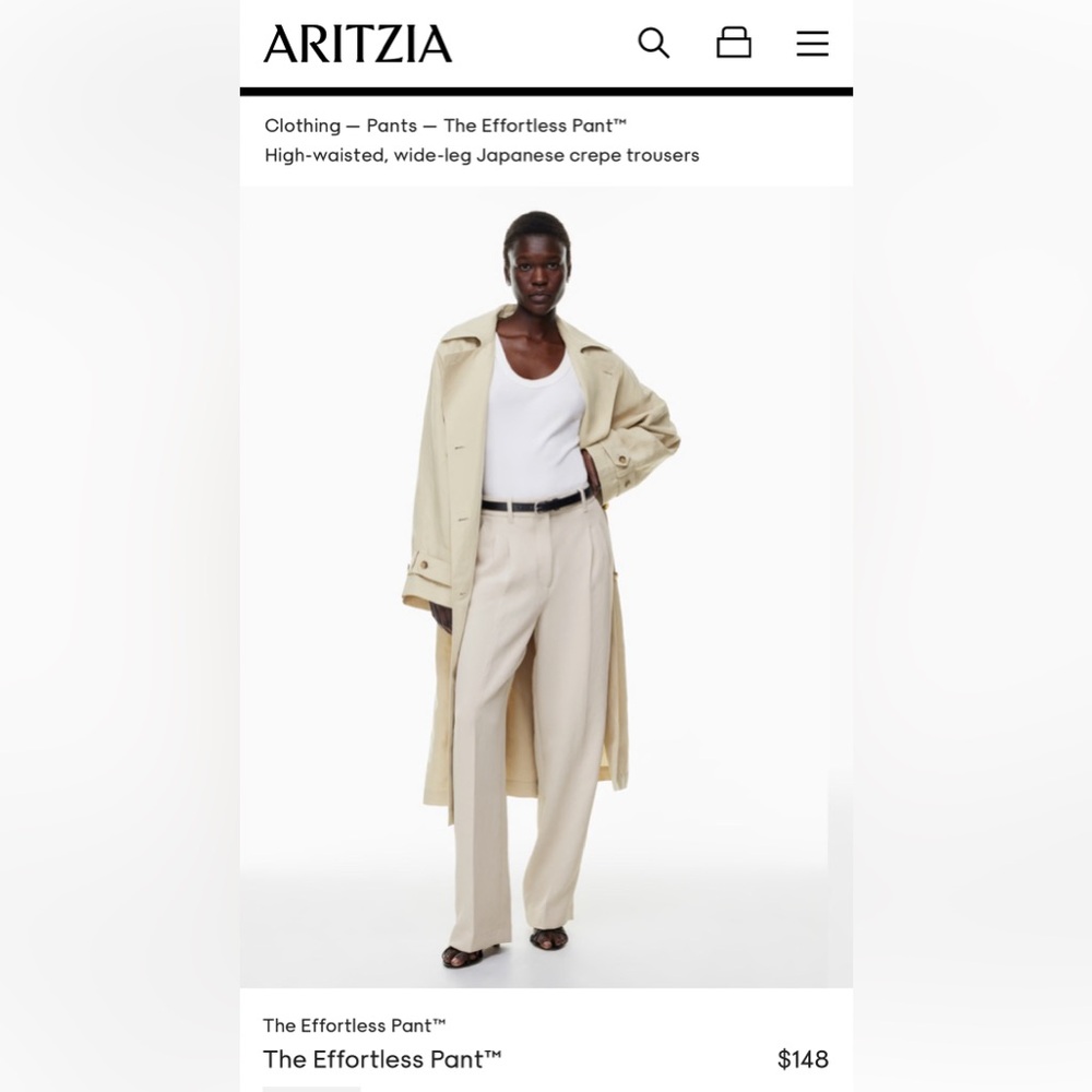 Aritzia Effortless Pant size 6